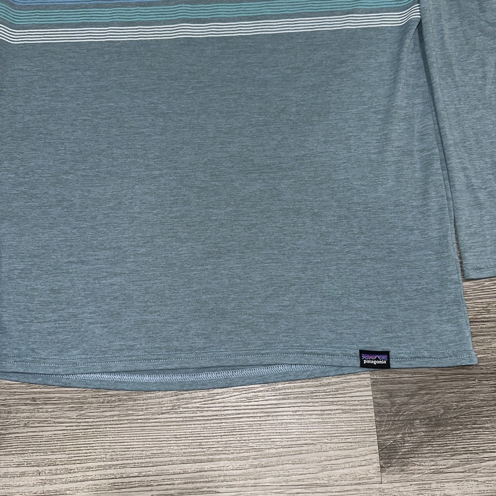 Patagonia Capilene Cool Daily Graphic Shirt Mens Sz S Blue Long Sleeve Hiking - Picture 2 of 8